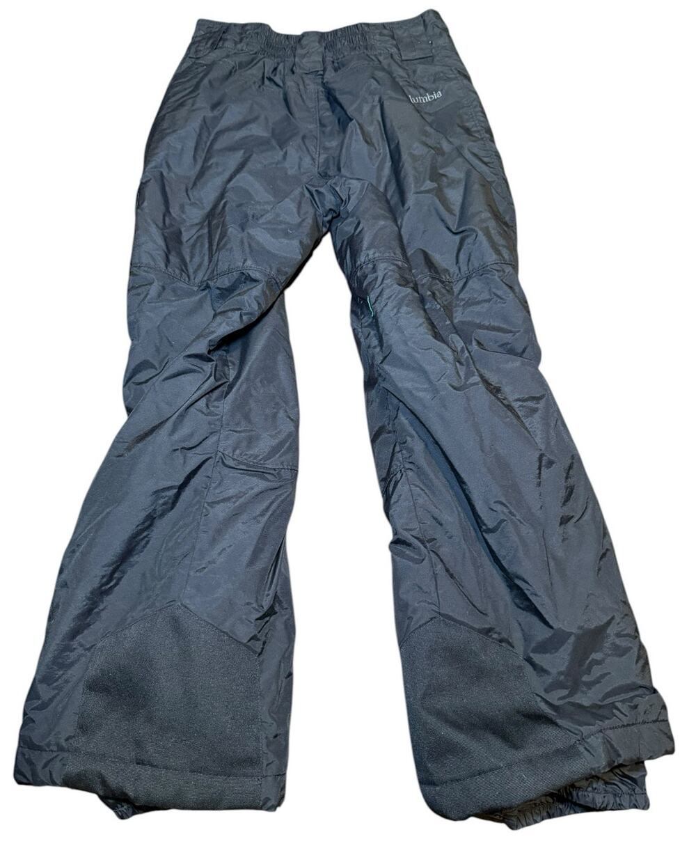 Columbia Youth Black Insulated Snow Pants Ski Bibs Cargo, Youth Size 10/12